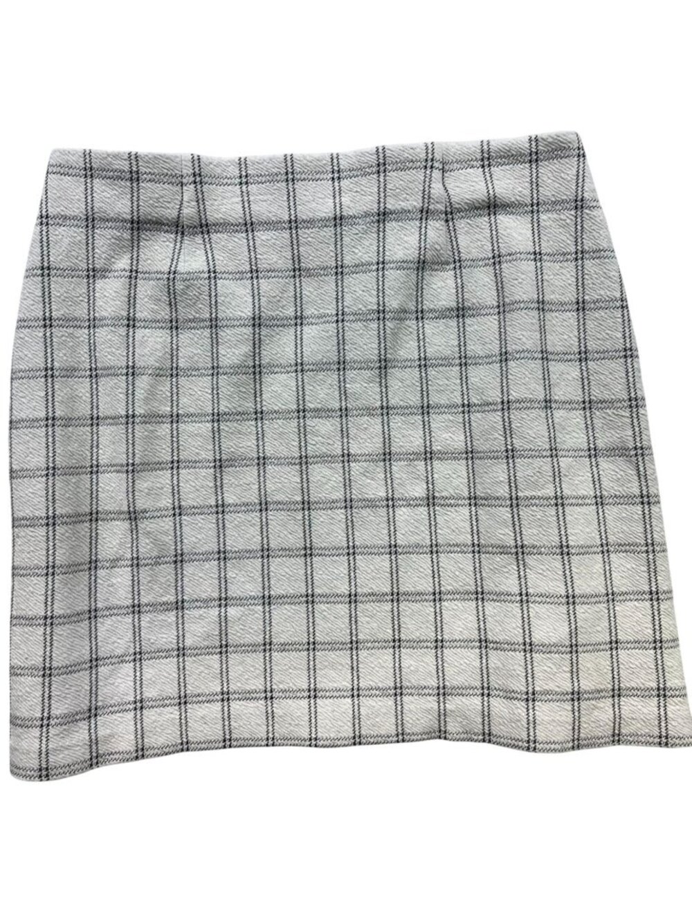 J.Jill Women's Cotton Pull On Mini Skirt Stretch Size M White Black Checkered